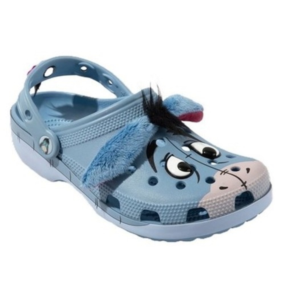 Crocs "Winnie The Pooh" Disney Eeyore Plush Ears Blue Womens 11 Mens 9